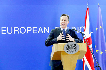 Thủ tướng Anh David Cameron vận động EU cải cách hiến pháp để giữ Anh ở lại khối.